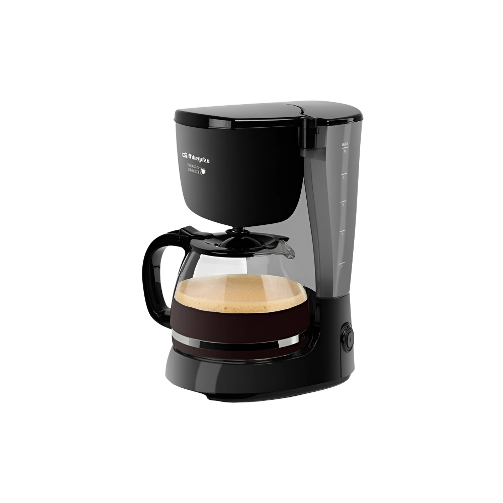 Image of Orbegozo Drip Coffee Machine, black, with a 12-cup capacity.